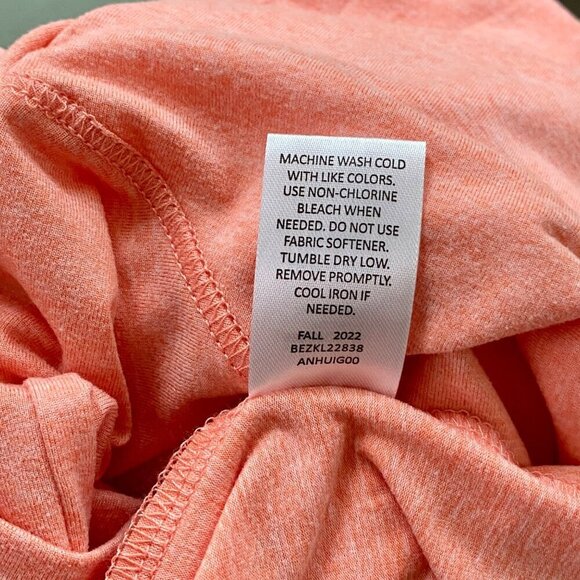 Golf America Long Sleeve Quarter Zip Light Orange Top Men's Large NEW - Picture 9 of 9